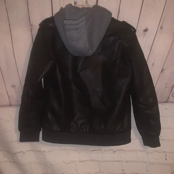 Boys Black leather Jacket - Picture 2 of 4